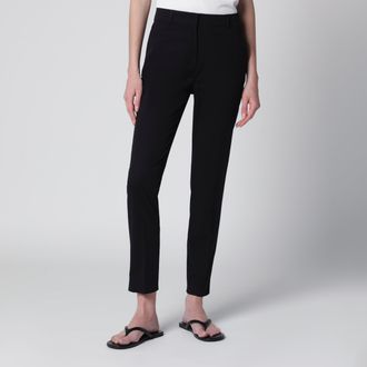 Max Mara Pantalone in cotone stretch nero