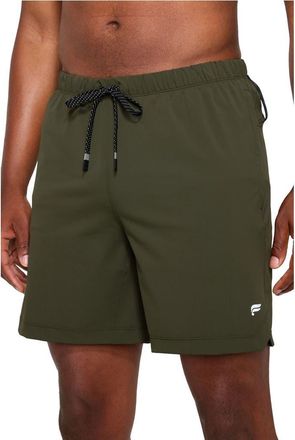 Fabletics The One Short 7 in Dark Olive at Nordstrom, Size X-Small