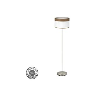 Fabrilamp Fabrilamp - Pie Salon Cloe 1xe27 Cuero/blanca-madera Oscura 162x40x40 Cm