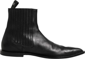 Dolce & Gabbana Schoenen - Heren - Enkellaarsjes - Zwart - 44 EU - Schoenen