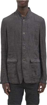 Po&eacute;me Boh&eacute;mien Giacca sfoderata in lino - Heren - Blazers - Grijs - L - Linnen - Jassen