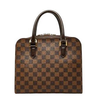 Louis Vuitton Pre-owned Triana Damier Handbag - Dames - Pre-owned - Bruin - Maat: ONE Size Zijde