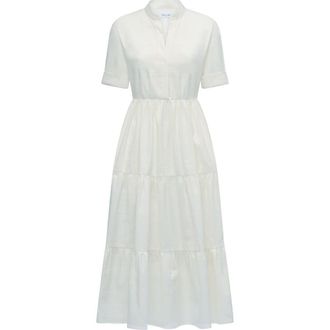 C&acirc;llas Milano SARDINIA Tiered dress in Natural at Nordstrom, Size 10