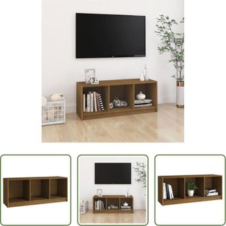 vidaXL Armadio stereo - Mobile Porta TV Marrone Ambra 104x33x41 cm in Legno di Pino