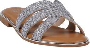 GC SHOES Clara Rhinestone Slide Sandal in Silver at Nordstrom Rack, Size 6.5