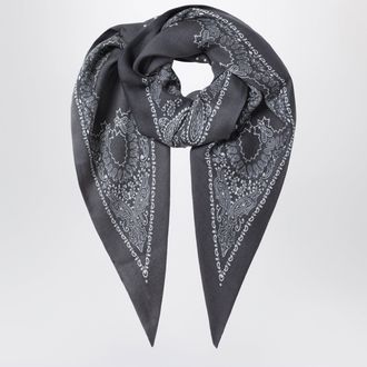 Destin Red triangular bandana scarf in wool