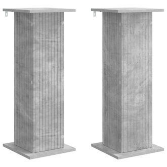 vidaXL Soporte De Plantas 2 Pcs Gris Hormig&oacute;n 30,5 X 30 X 80,5 Cm Vidaxl