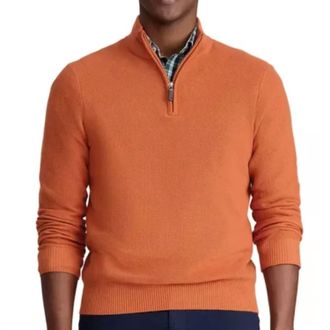 Izod Honeycomb 1/4 Zip Sweater In Bombay Brown