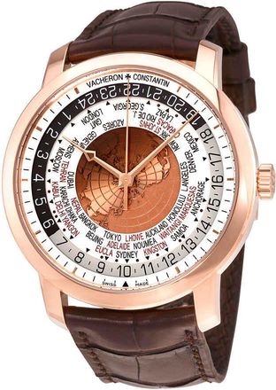 Vacheron Constantin Traditionnelle World Time 18kt Rose Gold Mens Watch 86060/000R-8985