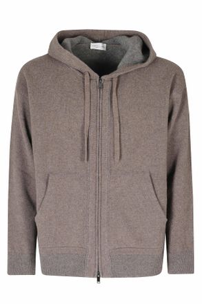 Roberto Collina Taupe Medium Gray Felted Merino Wool Hoodie
