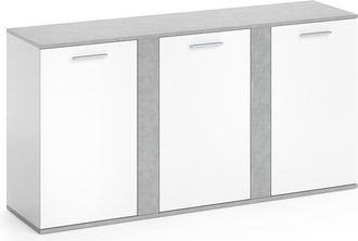 Vicco Aparador Novelli, Hormig&oacute;n, 155 X 80 Cm Con Puertas