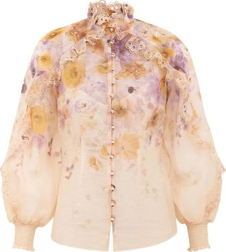 Zimmermann Blusa Memento a fiori - Toni neutri