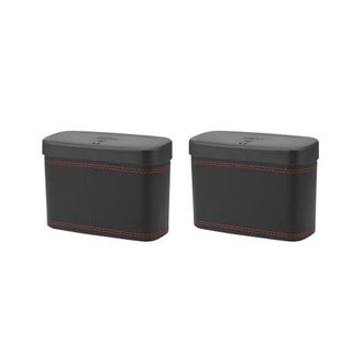 OEM Adecuado Para 2 Cubos De Basura De Coche - Cubo De Basura Colgante Para Coche, Dise&ntilde;o Cuadrado De Encaje A Presi&oacute;n, Caja De Almacenamiento Para Coche,