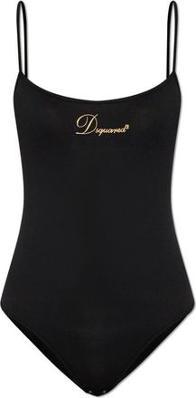 Dsquared2 Spaghetti Strap Bodysuit - Dames - Bodies - Zwart - L - Leer - Tops