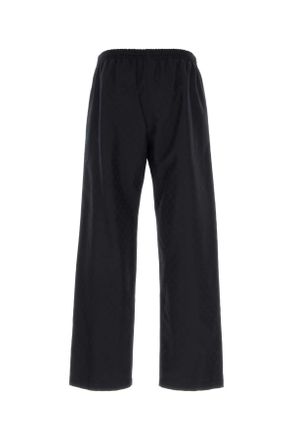 Gucci Mens Dark Blue Gg Cotton Pant Bluultramarine Exterior: Pantaloni Trousers