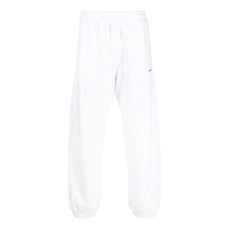 Off-white Mens Off-White FW22 Logo Printing Bundle Feet Sports Pants/Trousers/Joggers Version White OMCH029F22FLE0080110