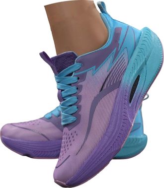 Generic 2026 Running Shoes Fashion Sneakers Breathable Soft Cushioned Warm Lace Up Casual Sports with Non Slip Rubber Sole (Purple, 5.5)
