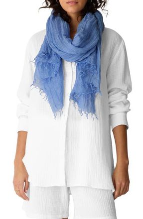 Eileen Fisher Organic Linen Blend Scarf in Cornflower at Nordstrom