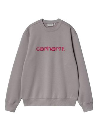 Carhartt Work in Progress logo-embroidered sweatshirt - men - Cotton/Polyester - L - Grey