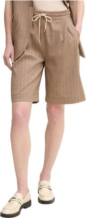 La Petite Francaise Korte Broeken, Dames, Beige, XL, Polyester, Solange Shorts