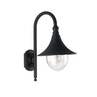 Netlighting PAVIA Outdoor Dome Wall Light Black IP44 26x48x34cm | Size: 26 x 48 x 34 cm