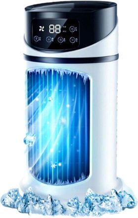 No Brand Enfriador De Aire Port&aacute;til 3 En 1 Con 6 Velocidades De Ventilador, Dep&oacute;sito De Agua De 300 Ml, Pantalla Digital Y Funci&oacute;n De Temporizador Un Humidific