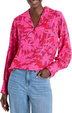 Nic+Zoe Clashy Petals Poet Blouse