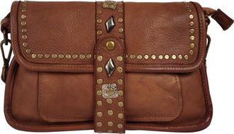 Samantha Look Henkeltasche SAMANTHA LOOK, Damen, Gr. B/H/T: 26cm x 16cm x 5cm onesize, braun (cognac), Leder, unifarben, Taschen Henkeltasche, echt Leder, Made in I