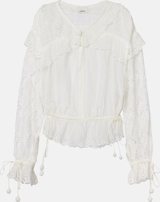 Isabel Marant Nowana cotton and silk blouse