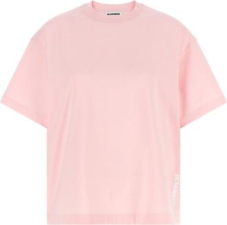 Jil Sander Pink Logo Crew Neck T-Shirt