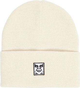 Obey Icon Patch Cuff Beanie - unisex - Hoeden - Beige - ONE Size - Accessoires