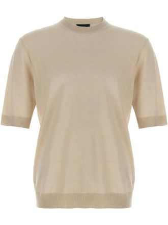 Zanone fine-knit T-shirt - Neutrals
