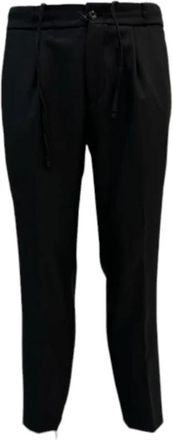 Michael Coal Stijlvolle wollenmix broek - Heren - Slim Fit Broeken - Zwart - W31 - Wol - Broeken