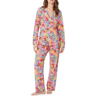 Bedhead Pajamas Print Stretch Organic Cotton Pajamas in Spring Fields at Nordstrom, Size X-Small