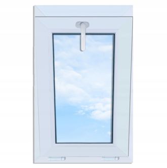 OEM Ventana De Pvc Blanca, Abatible, 50x80, Nueva, 500x800, Doble Acristalamiento, De Apertura Superior