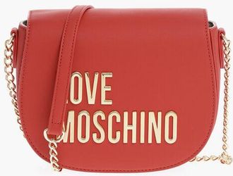 Moschino LOVE Faux Leather Crossbody Bag with Golden Details size Unica