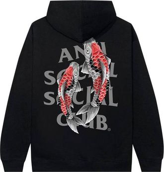 ANTI SOCIAL SOCIAL CLUB Koi Garden Hoodie 3M Reflective Black 0657-1SS230106KGH3R-BLAC