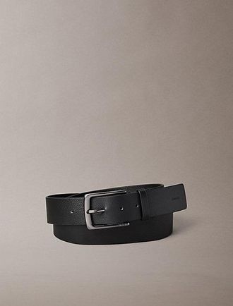 Calvin Klein Pebbled Full-Grain Leather Belt