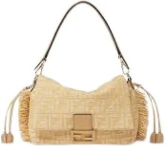 Fendi Mujer, Bolsos, Beige, Talla: ONE Size