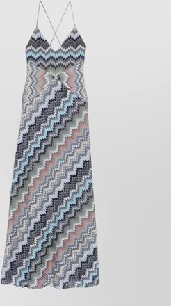 Missoni long dress v neck open back