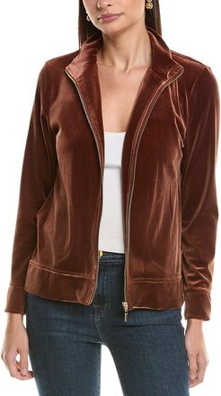 Jones New York Velvet Mock Neck Jacket