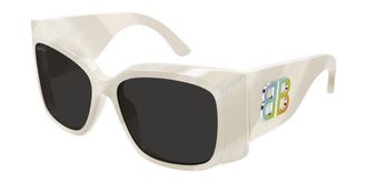 Balenciaga BB0443S 003 Womens Sunglasses White Size 58