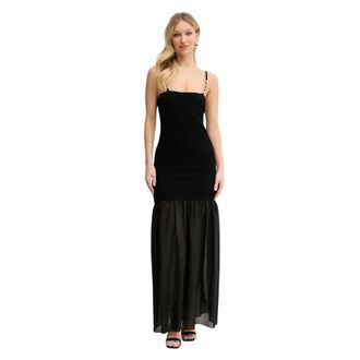 Simona Corsellini Dames, Jurken, Zwart, Maat: XS Viscose