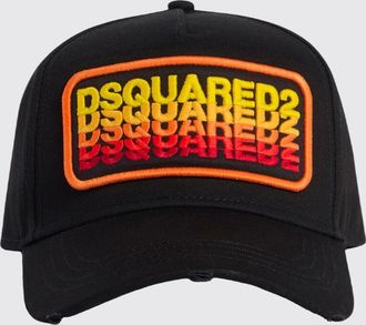 Dsquared2 Cappello in cotone con logo ricamato