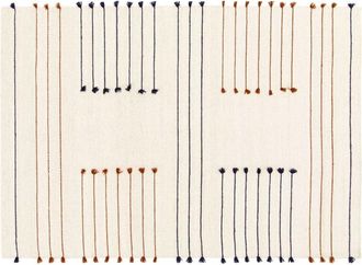 Oviala Oviala - Alfombra de lana tejida a mano con borlas 120 x 170 cm