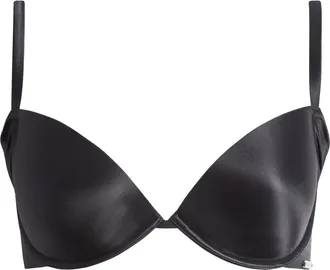 Fleur du Mal Le Gloss Underwire T-Shirt Bra in Black at Nordstrom, Size 36Dd