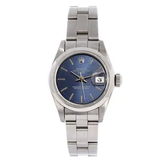 Rolex Oyster Perpetual Datejust Automatic Watch Stainless Steel 26 in Metallic Silver at Nordstrom