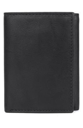 Buxton RFID Three-Fold Leather Wallet in Black at Nordstrom Rack