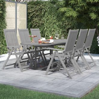 vidaXL Furniture Limited - Juego De Comedor De Jard&iacute;n 7 Piezas Madera