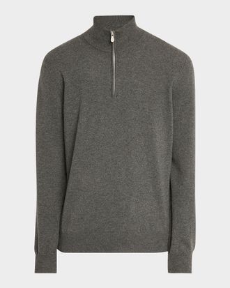 Brunello Cucinelli Men & apos;s Cashmere Quarter-Zip Sweater